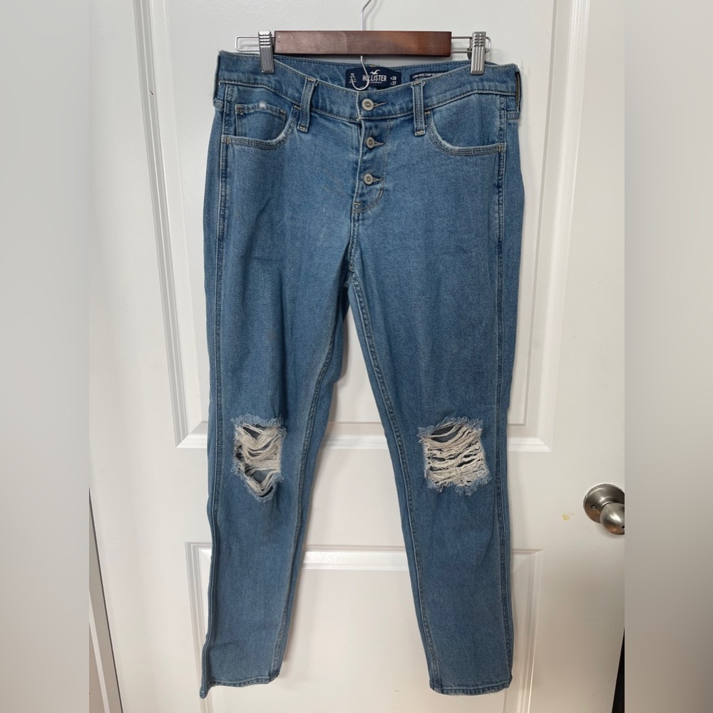 Hollister Low-rise crop boyfriend jeans